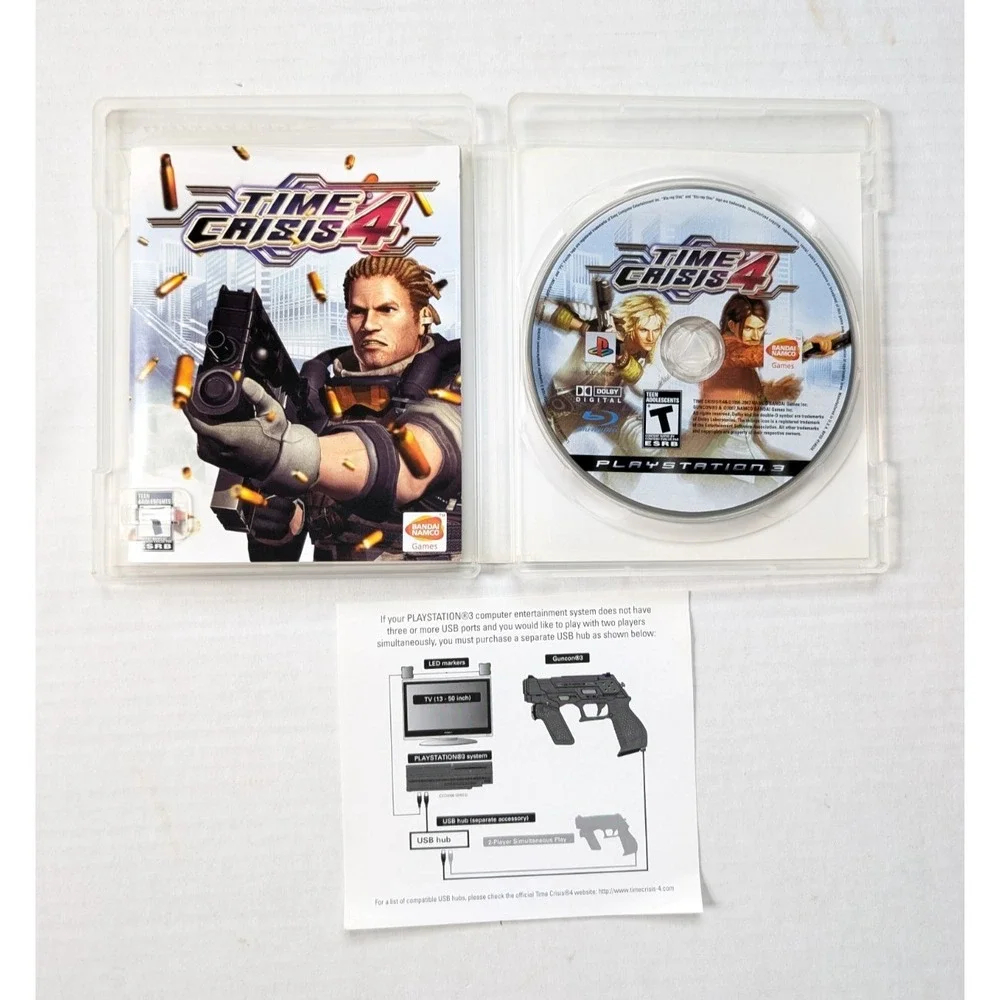READ Time Crisis 3 & 4 Sony Playstation PS2 PS3 Tested Working Game Only